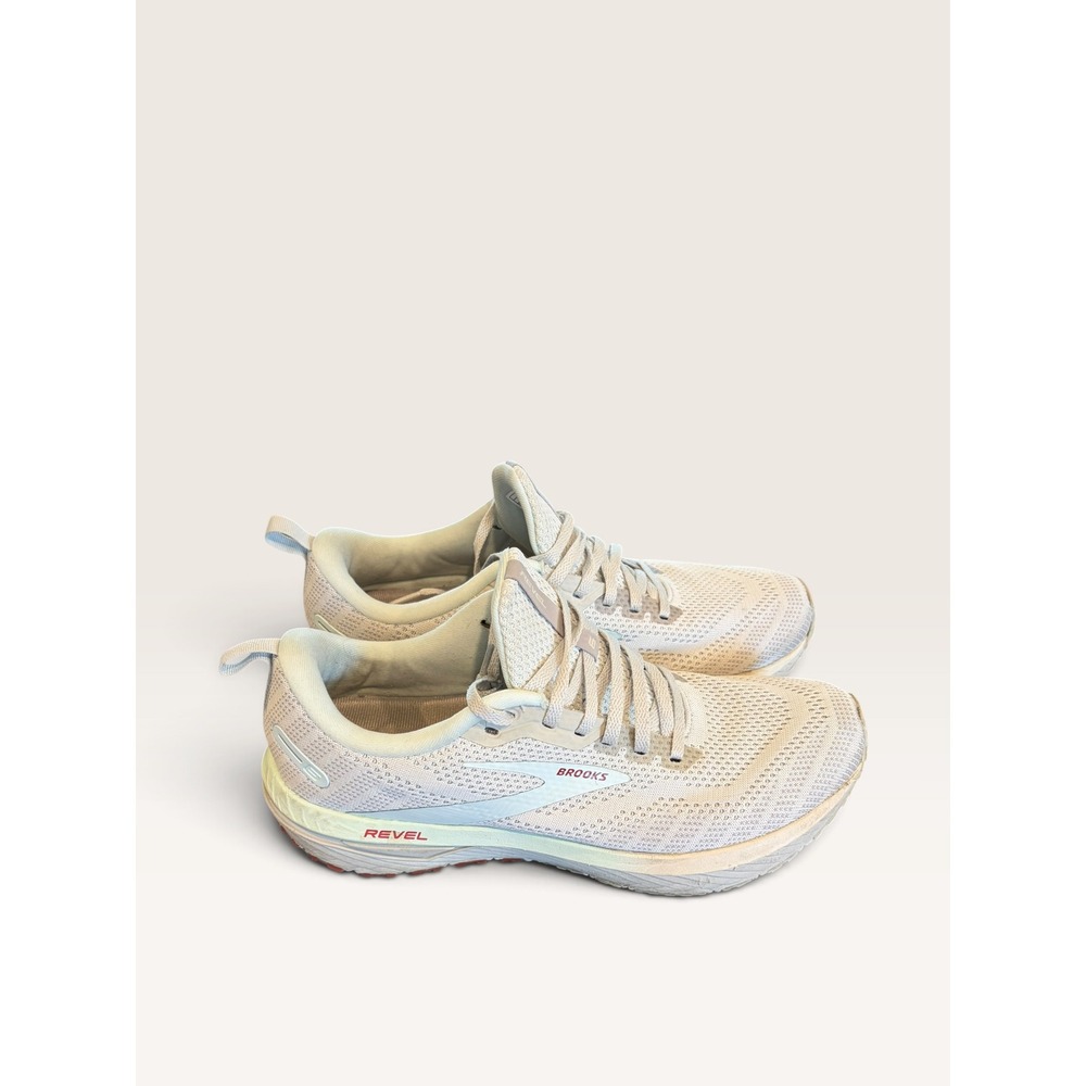 Brooks Revel 6 Womens Running Shoes White Light Blue 1203861B459 Size 10.5